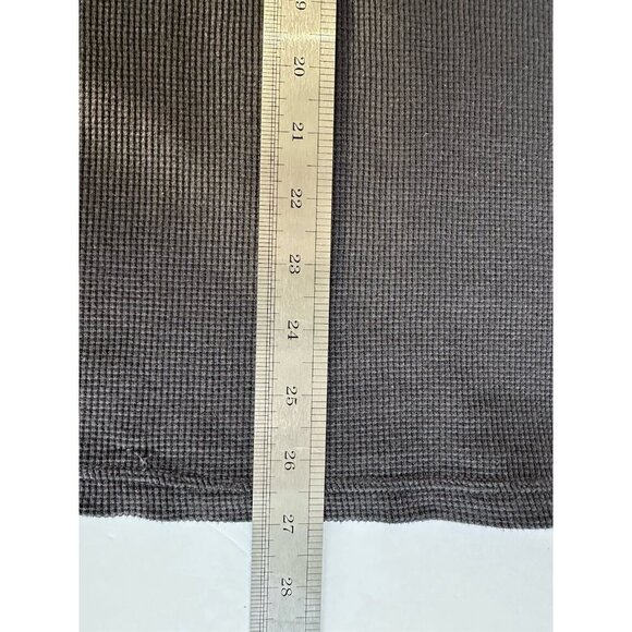 Old Navy Men's Soft-Washed Thermal Waffle Knit T-Shirt L Dark Gray Crew Comfy - Picture 9 of 9